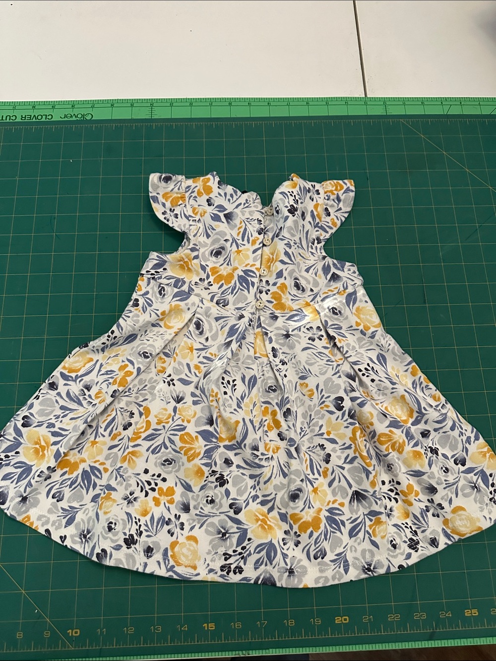 Cynthia Rowley White Floral Dress with Yellow & Blue Print 12 month - Picture 3 of 3